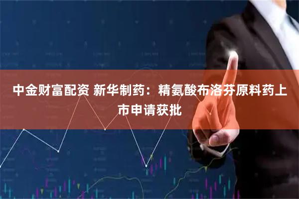 中金财富配资 新华制药：精氨酸布洛芬原料药上市申请获批