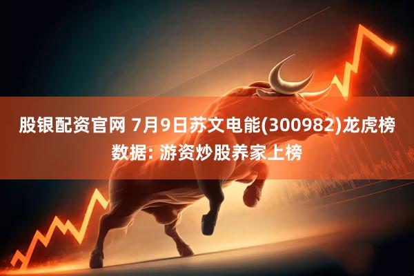 股银配资官网 7月9日苏文电能(300982)龙虎榜数据: 游资炒股养家上榜