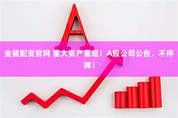 金猪配资官网 重大资产重组！A股公司公告，不停牌！
