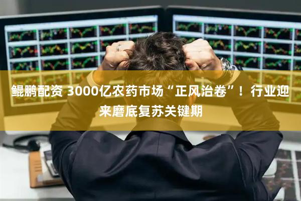 鲲鹏配资 3000亿农药市场“正风治卷”！行业迎来磨底复苏关键期